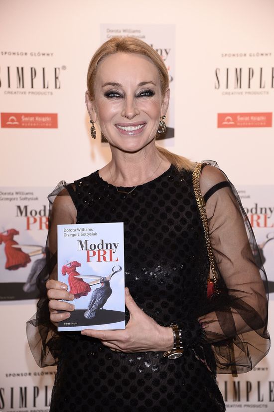 Odmłodzona Karolina Korwin-Piotrowska na premierze książki Doroty Williams (FOTO
