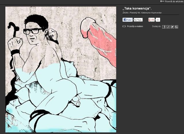 Wojewódzki z penisem na wierzchu Wojewódzki z penisem na wierzchu