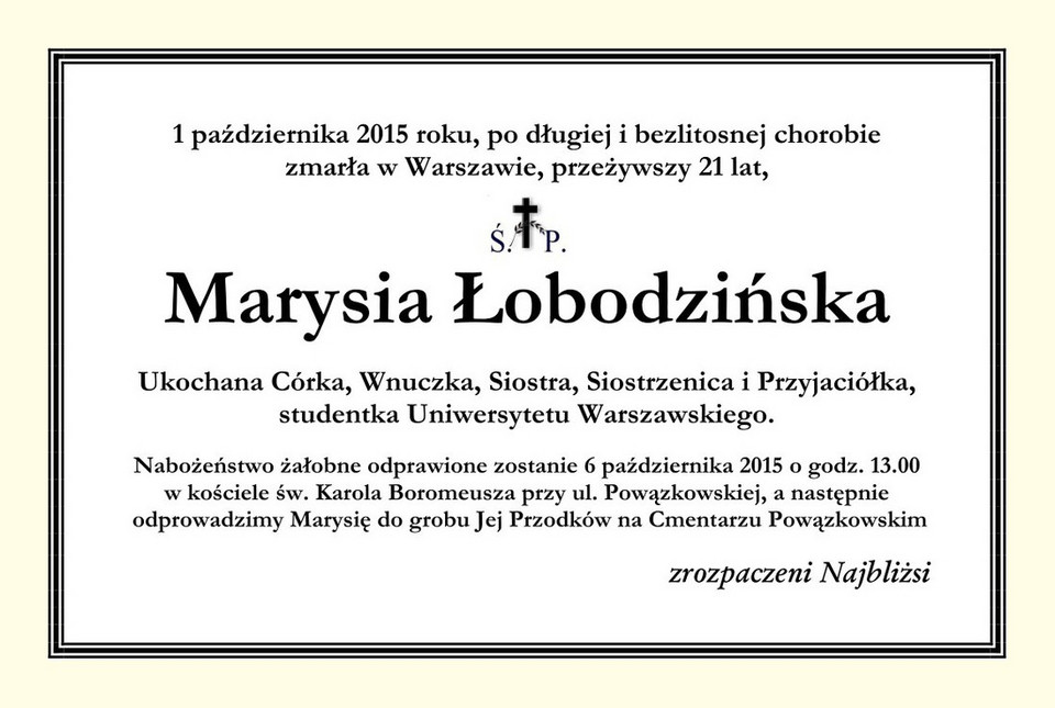 Filip Łobodziński po raz pierwszy o śmierci córki: 