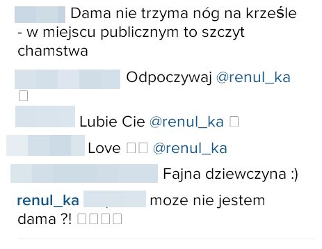 Internautka do Renaty Kaczoruk: To szczyt chamstwa (Instagram)