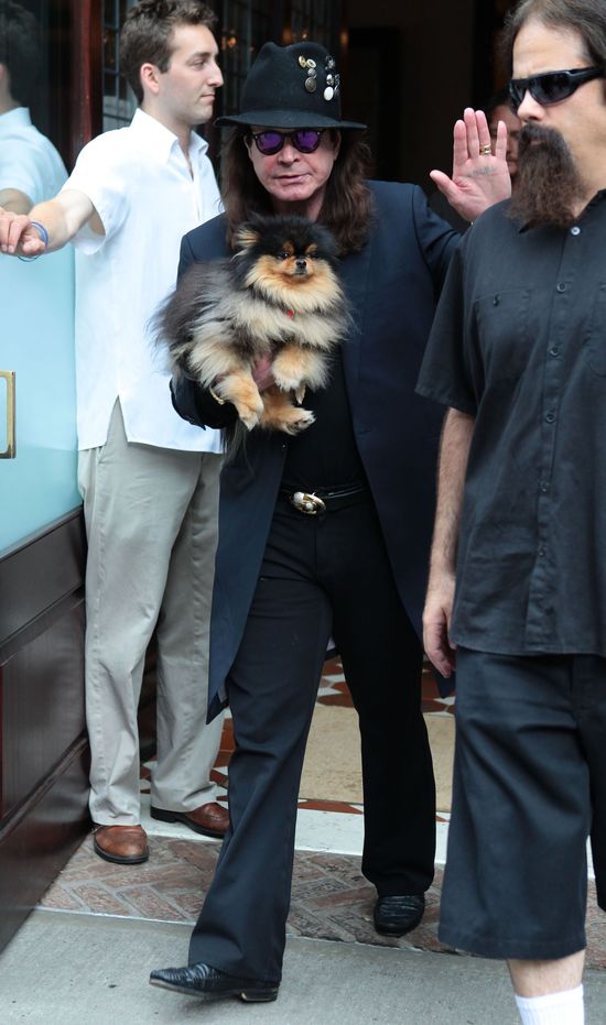 Ojciec heavy metalu z pieskiem na ręku (FOTO)