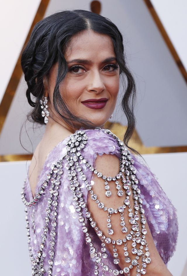 Salma Hayek na Oscarach w naszyjniku wartym 4 MILIONY dolarów (ZDJĘCIA)