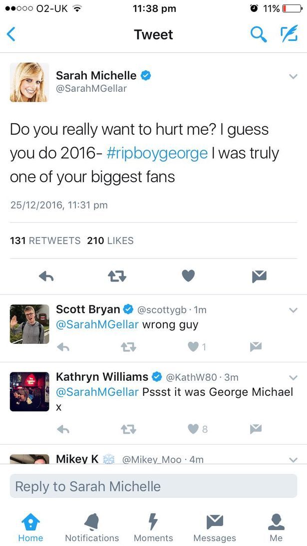 Sarah Michelle Gellar popełniła błąd składając hołd zmarłemu Georgowi Michaelowi