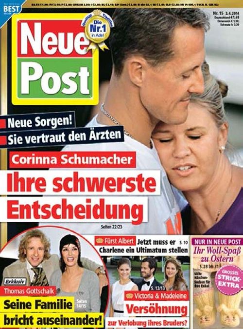 Corinna Schumacher bierze się w garść