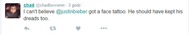Justin Bieber zrobił sobie tatuaż... NA TWARZY!
