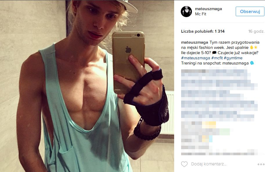 Mateusz Maga chwali się zarostem i swoimi mięśniami. Pozytywna zmiana?