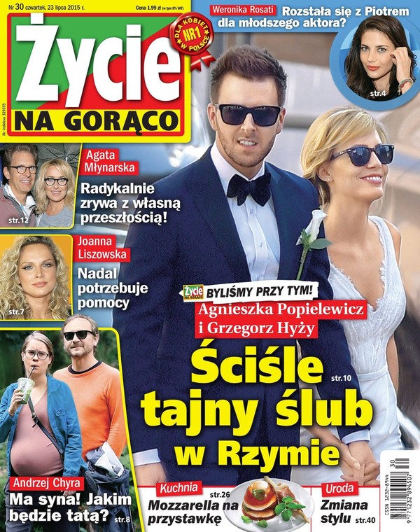 Jest ślubne zdjęcie Agnieszki Popielewicz i Grzegorza Hyżego