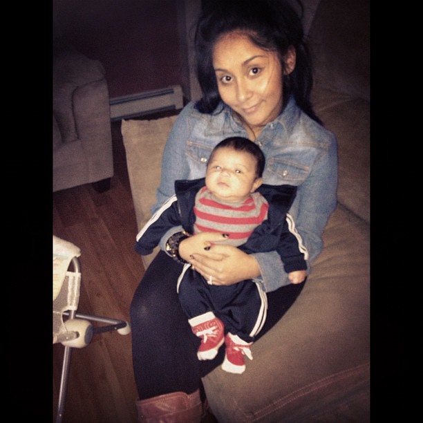 Snooki bez makijażu chwali się synkiem (FOTO) Snooki bez makijażu chwali się synkiem (FOTO)