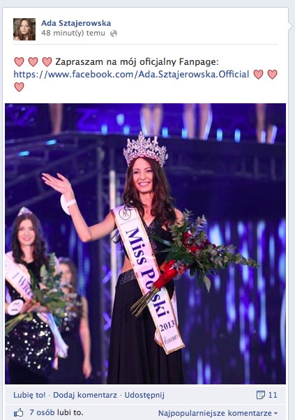 Ada Sztajerowska została Miss Polski 2013