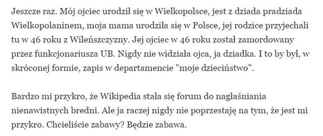 Mocno zdenerowany Tomasz Lis grozi pozwem Wikipedii
