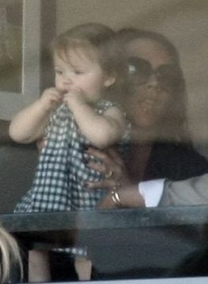 Victoria Beckham zabrała Harper na mecz (FOTO)