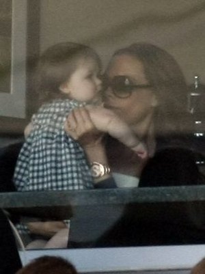 Victoria Beckham zabrała Harper na mecz (FOTO)
