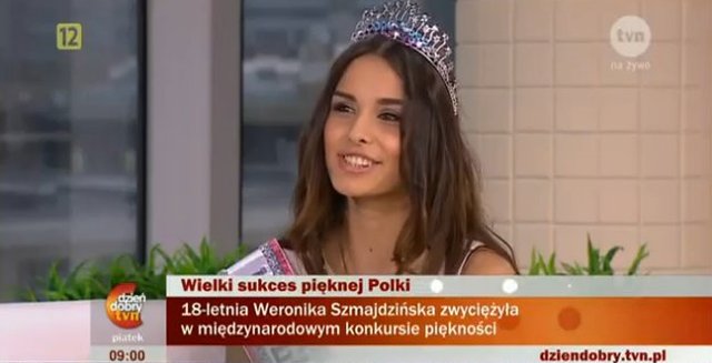 Miss nastolatek, Weronika Szmajdzińska, to chodzący ideał Miss nastolatek, Weronika Szmajdzińska, to chodzący ideał