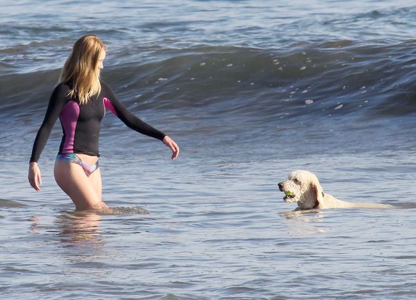 Rosie Huntington Whiteley bawi się ze swoim psem (FOTO) Rosie Huntington Whiteley bawi się ze swoim psem (FOTO)