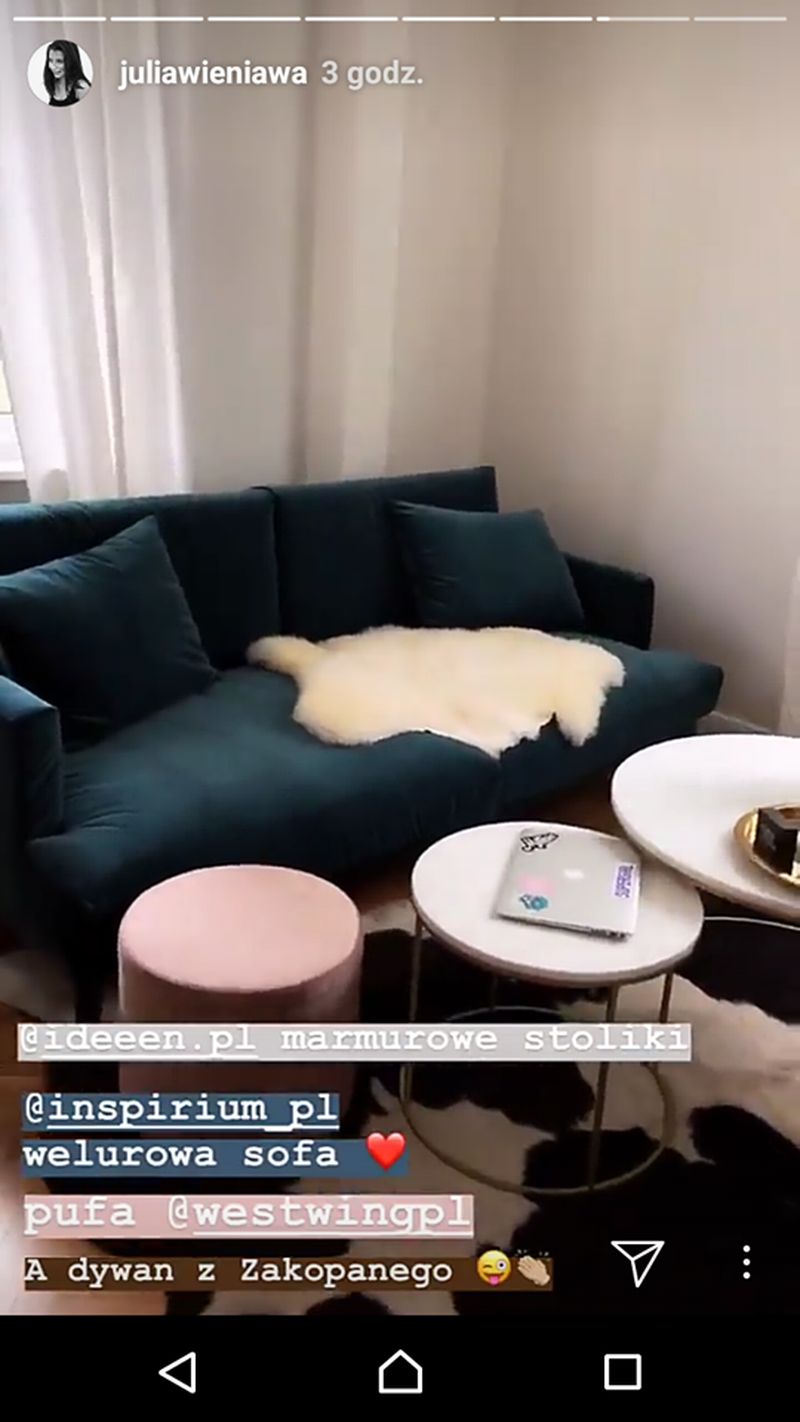 Julia Wieniawa TAK urządziła swój SALON (Instagram)