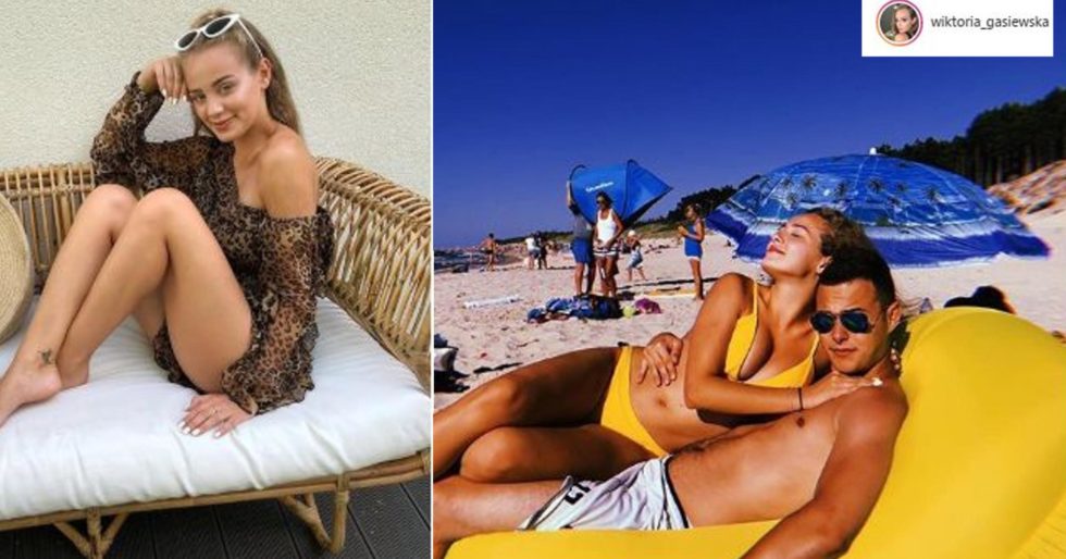 Wiktoria Gąsiewska leży na Zdrójkowskim na plaży Wiktoria Gąsiewska leży na Zdrójkowskim na plaży