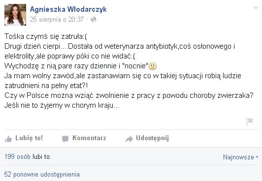 Internauci nabijają się z Agnieszki Włodarczyk Internauci nabijają się z Agnieszki Włodarczyk