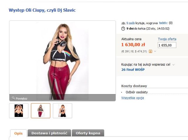 Komplet od Pierwszej Damy, występ Oli Ciupy... Co można licytować na WOŚP?