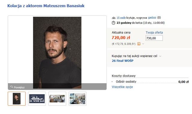 Komplet od Pierwszej Damy, występ Oli Ciupy... Co można licytować na WOŚP?