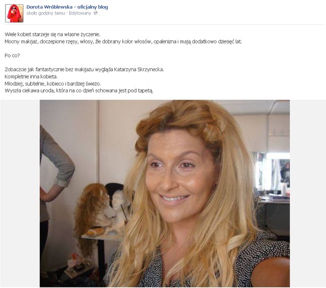 Wróblewska chwali Skrzynecką bez makijażu (FOTO)