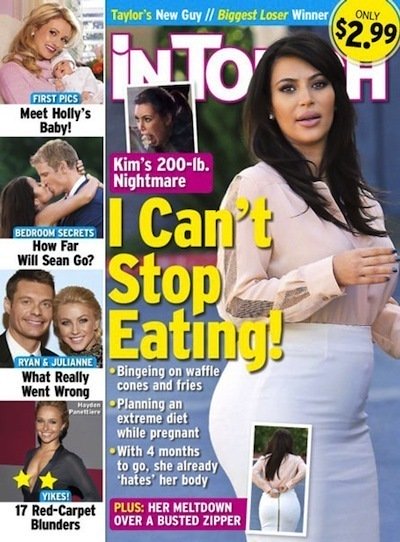 Kim Kardahian zjada wszysto - nie zrezygnowała ze słodyczy