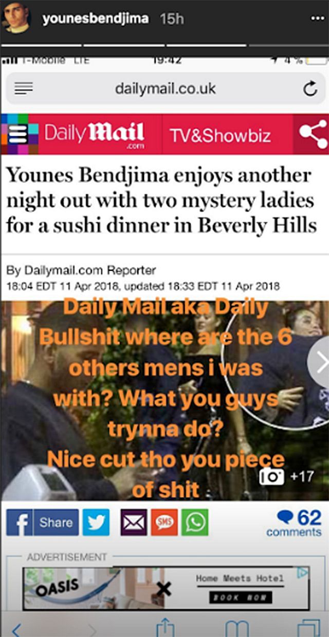 Younes Bendjima tłumaczy się ze ZDRADY