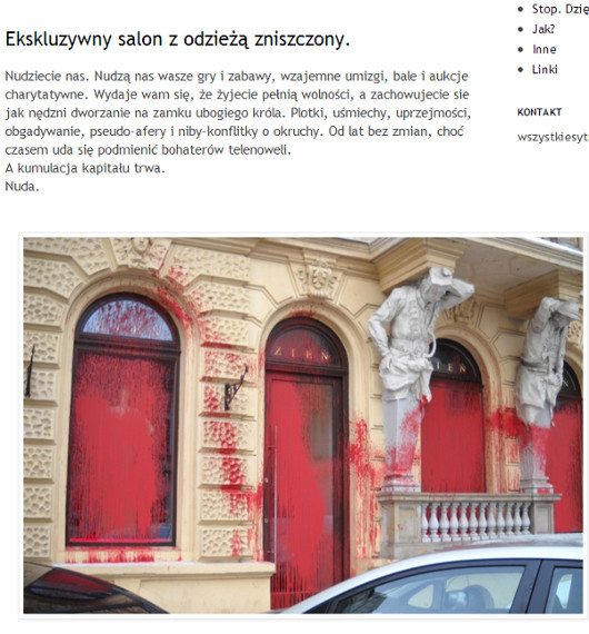 Salon Zienia padł ofiarą miejskiej partyzantki?