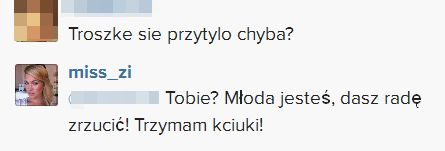 Internautka do Zosi Ślotały: Troszkę się przytyło chyba?