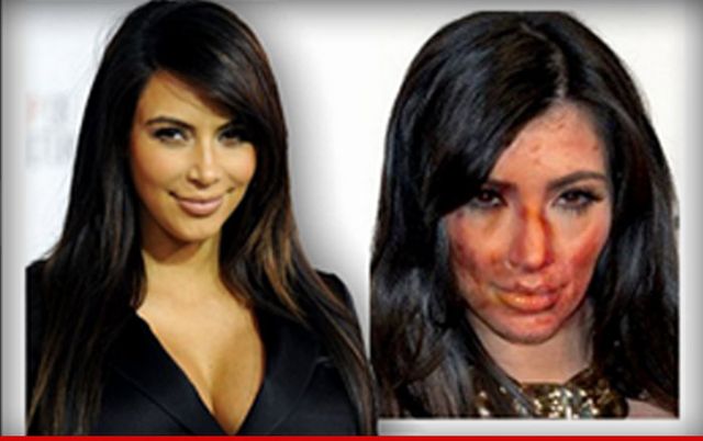 Koszmar! Co się stało z twarzą Kim Kardashian? (FOTO)