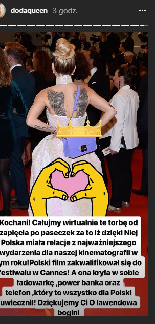 Doda tłumaczy się z BAZAROWEJ torebki w Cannes: całujcie ją!