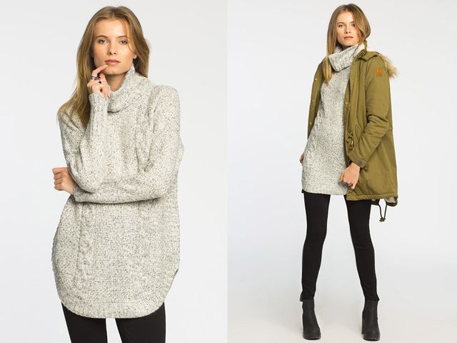 Dzianinowe sukienki i długie swetry na zimę Dzianinowe sukienki i długie swetry na zimę