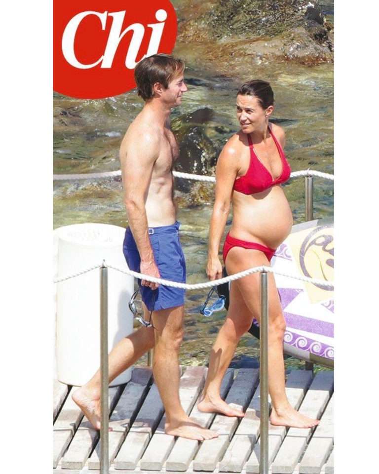 Ciężarna Pippa Middleton w czerwonym skąpym bikini na wakacjach z mężem! 