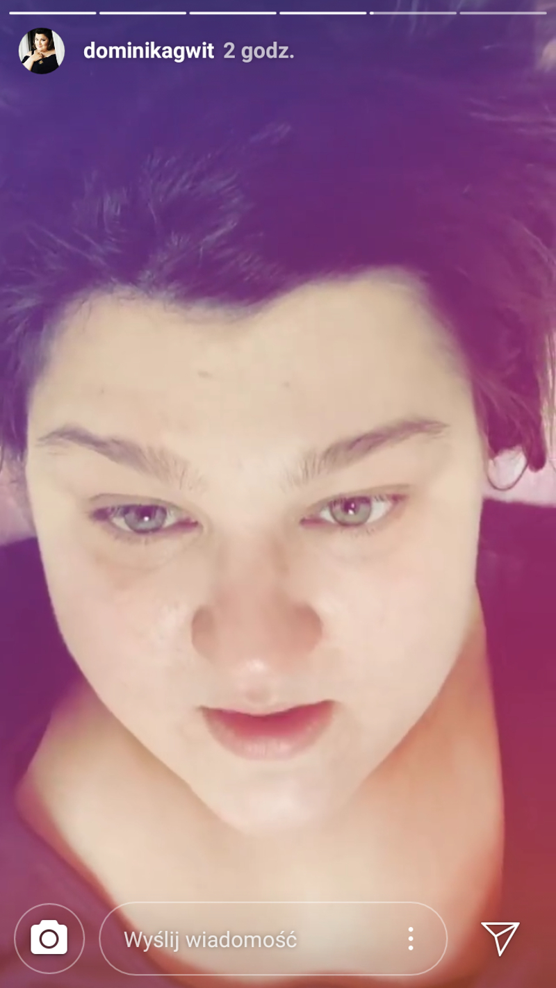 Dominika Gwit pokazała się bez makijażu! Wygląda na zmęczoną?