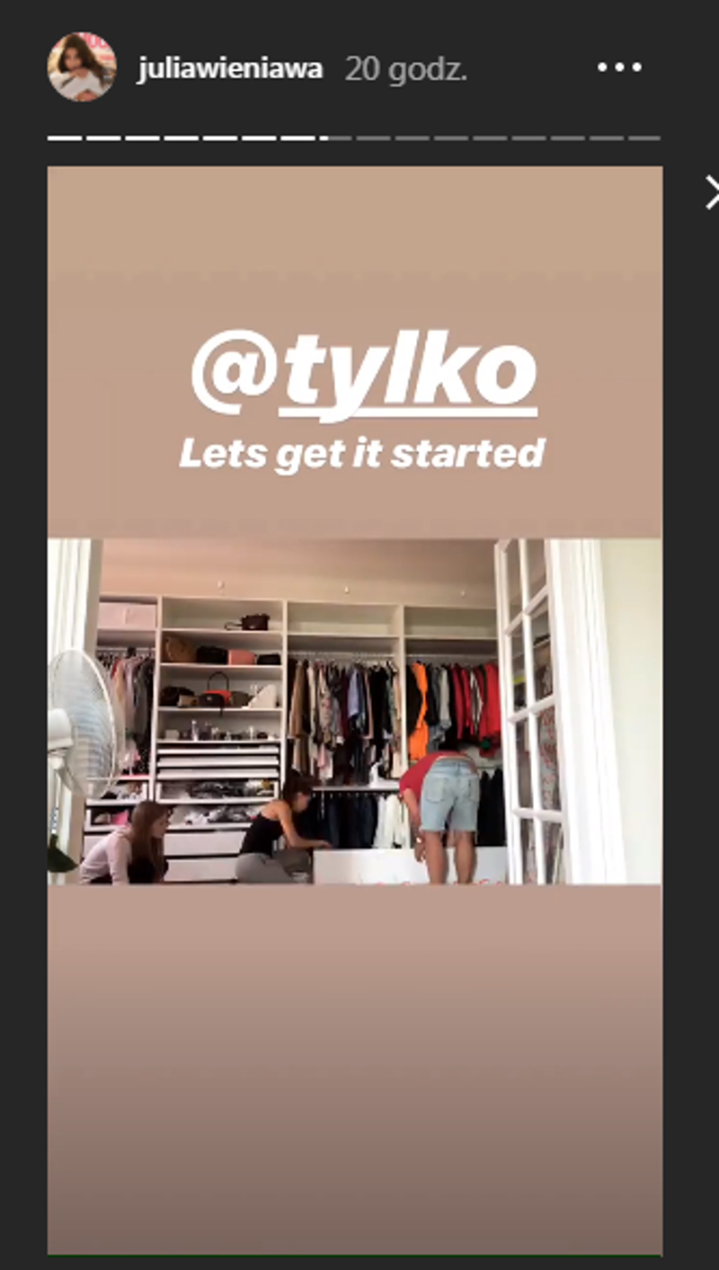 Julia Wieniawa pokazała swoją garderobę! Stawia na skromność? Julia Wieniawa pokazała swoją garderobę! Stawia na skromność?