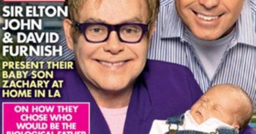 Elton John z synkiem Zacharym pozuje dla magazynów (FOTO) Elton John z synkiem Zacharym pozuje dla magazynów (FOTO)