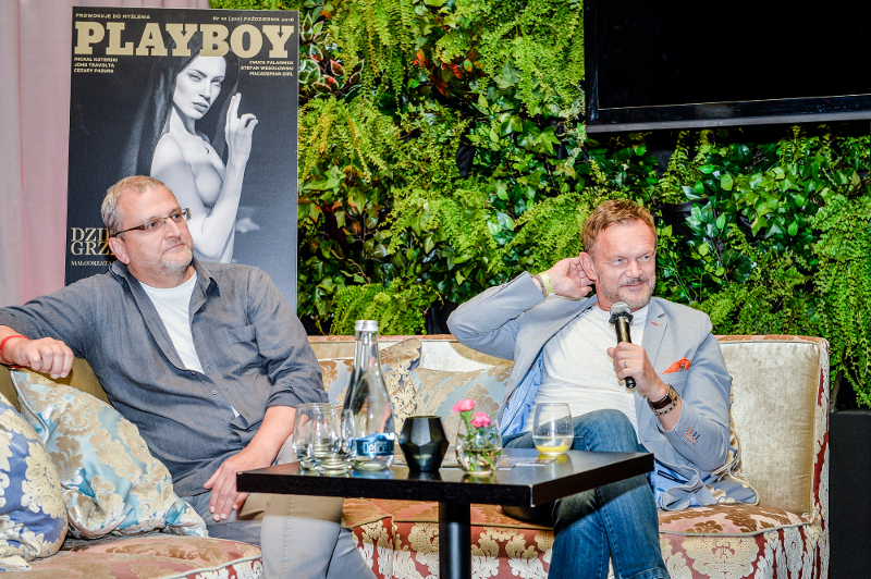 Warnke ze Stramowskim, Lubos i Miss Earth na wernisażu Playboya Warnke ze Stramowskim, Lubos i Miss Earth na wernisażu Playboya