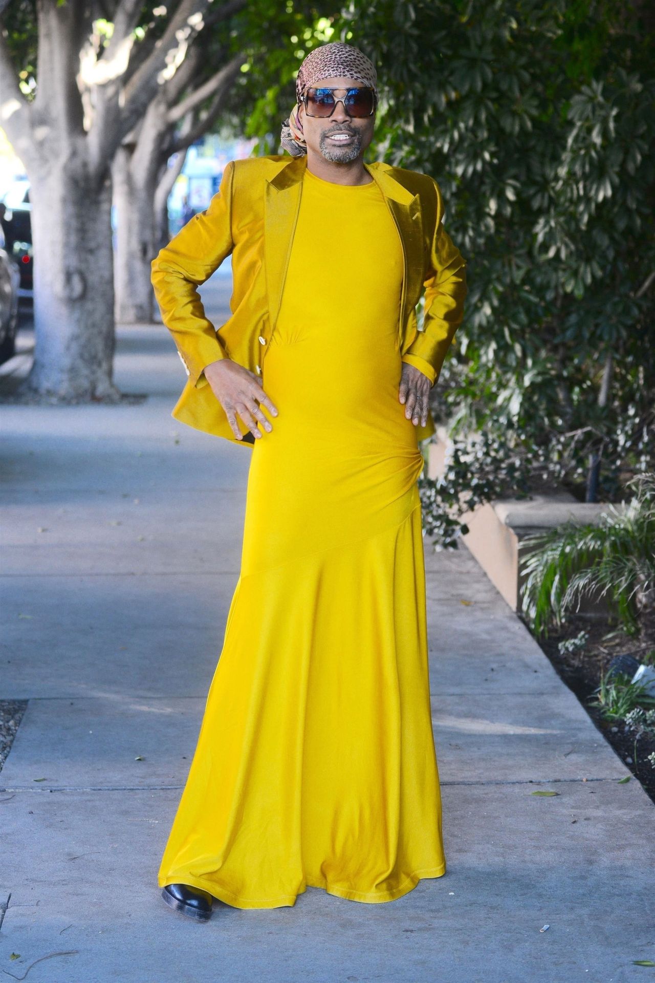 Billy Porter stands out in yellow outside the 19th Annual AFI Awards Luncheon Billy Porter