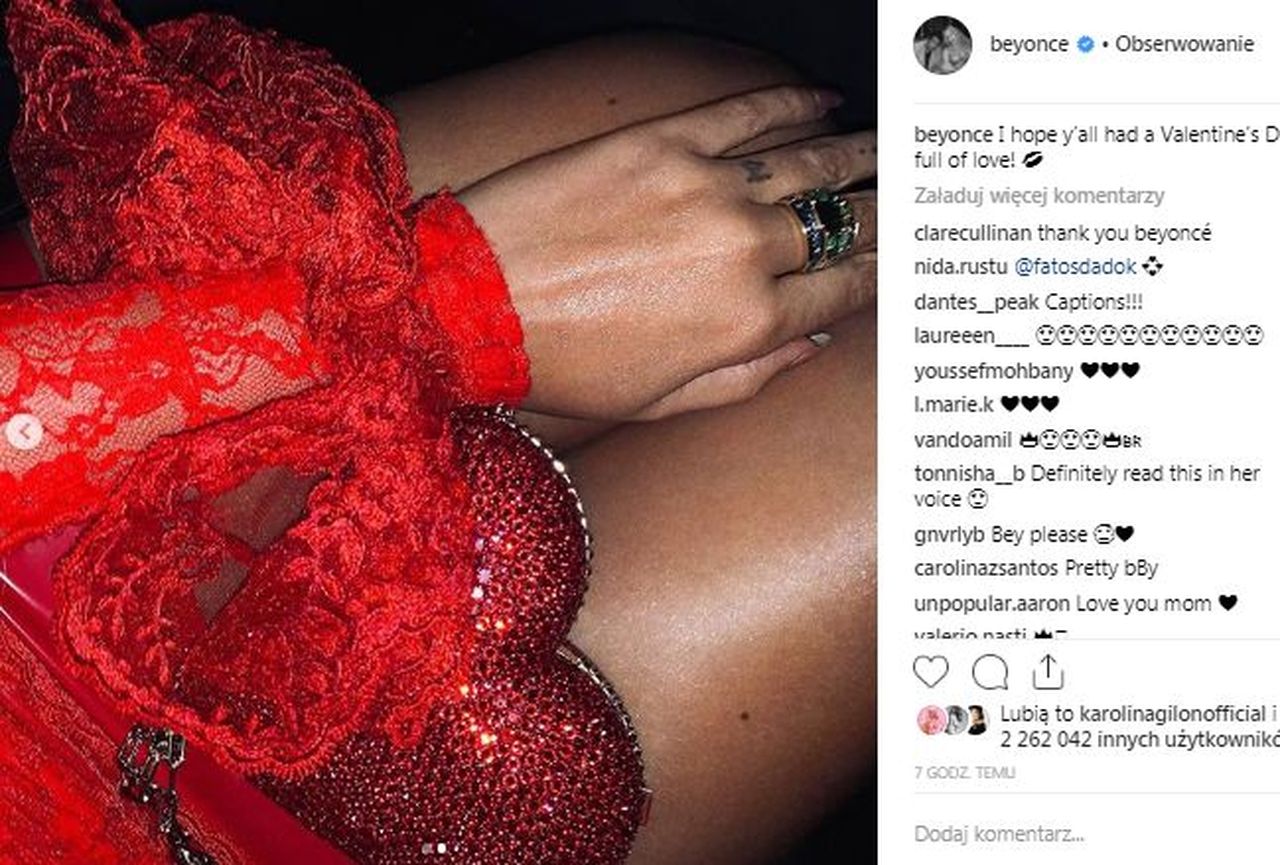 Faszyn from Raszyn? Walentynkowa stylizacja Beyonce nie wszystkim się podoba 