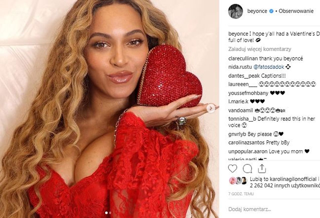 Faszyn from Raszyn? Walentynkowa stylizacja Beyonce nie wszystkim się podoba 
