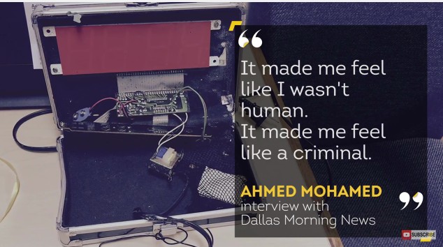 14-letni muzułmanin Ahmed Mohamed aresztowany za... zegar