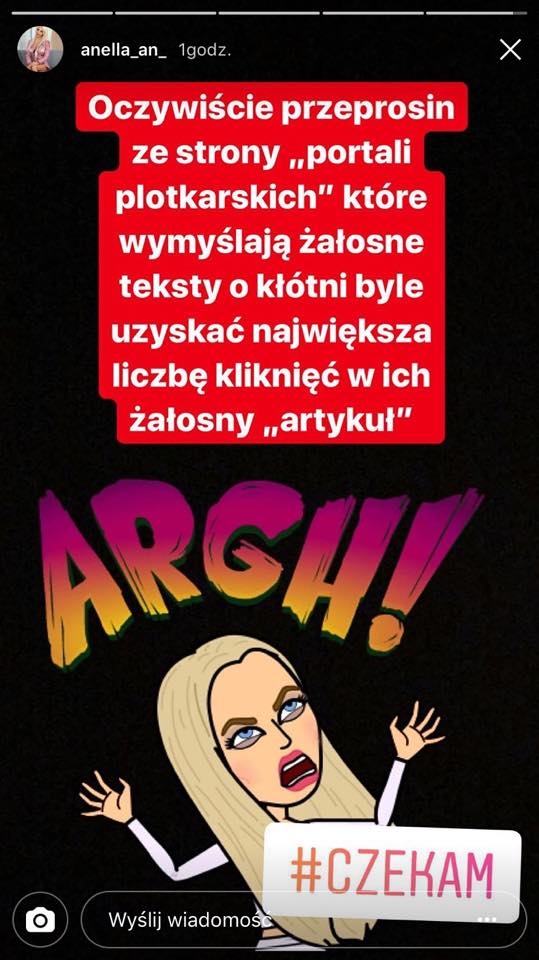 Anella strzeliła FOCHA! Czeka na przeprosiny
