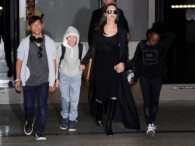 Angelina z dzieciakami jak zawsze wzbudzili zainteresowanie 