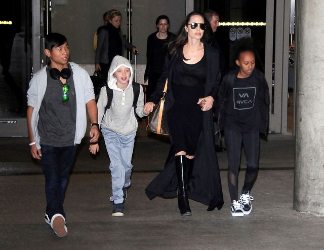 Angelina z dzieciakami jak zawsze wzbudzili zainteresowanie 