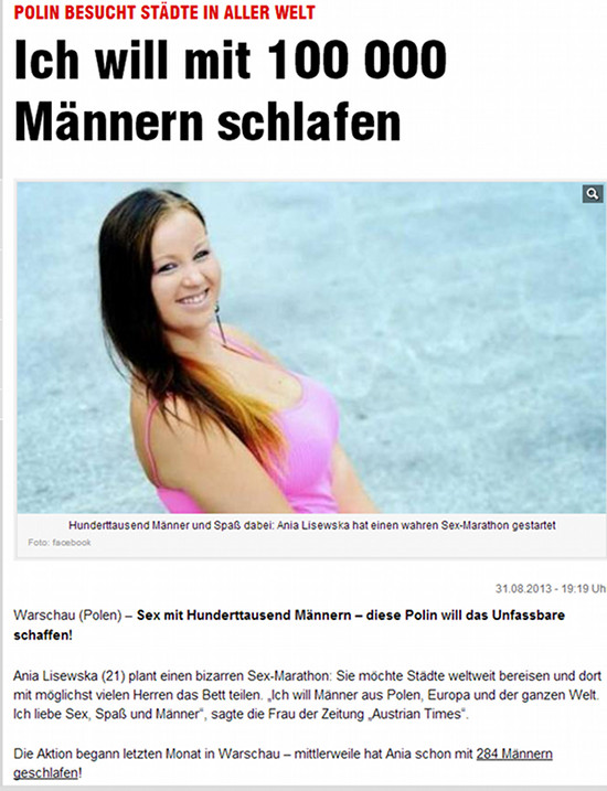 Seksualna rekordzistka oskarżona o HIV!