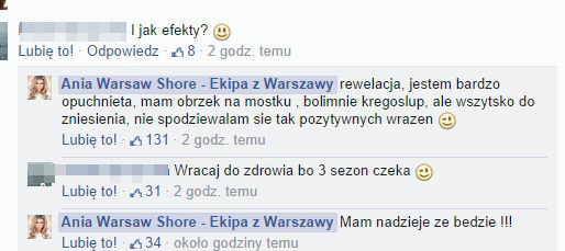 Zoperowana Ania z Warsaw Shore już pokazała biust (FOTO)