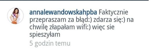 Anna Lewandowska przeprasza fanów!
