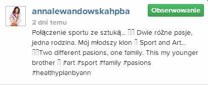 Anna Lewandowska pokazała młodszego brata (FOTO) Anna Lewandowska pokazała młodszego brata (FOTO)