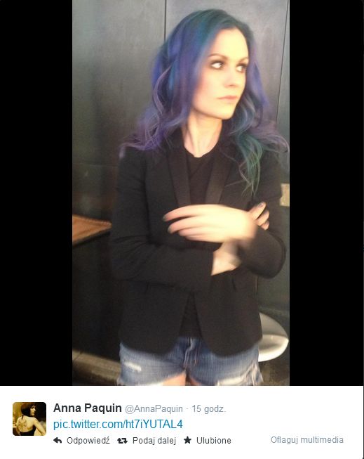 Anna Paquin przefarbowała włosy na odważny kolor (FOTO) Anna Paquin przefarbowała włosy na odważny kolor (FOTO)