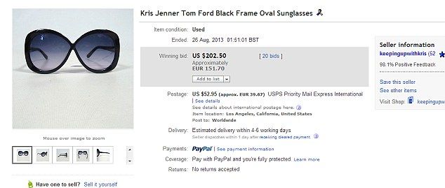 Kris Jenner sprzedaje na ebayu BRUDNE okulary! (FOTO)