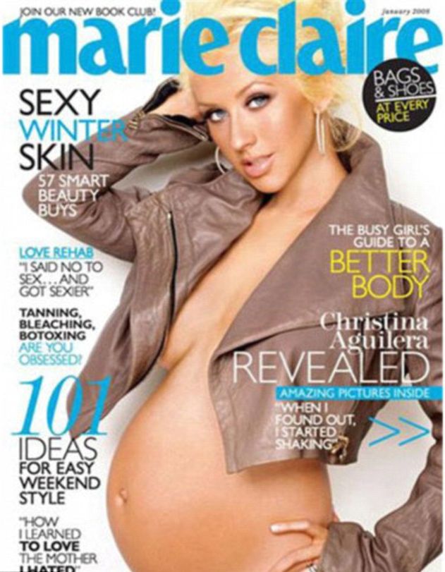 Ciężarna Christina Aguilera zrobiła sobie nagą sesję (FOTO)